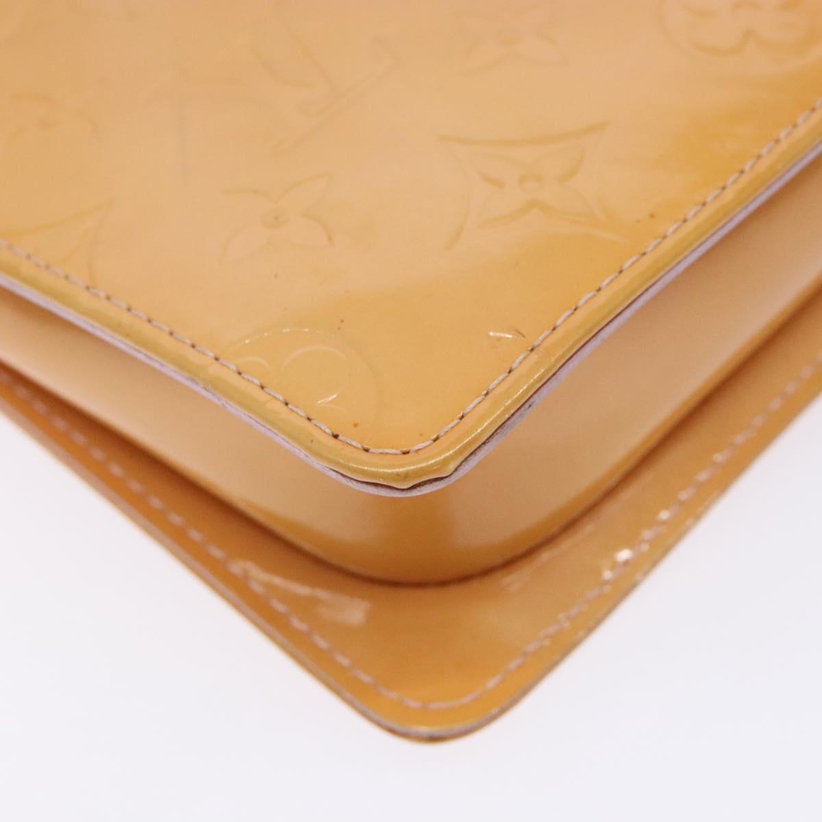 LOUIS VUITTON Vernis Motto Accessory Pouch Marshmallow Pink M91312 Auth BA5484