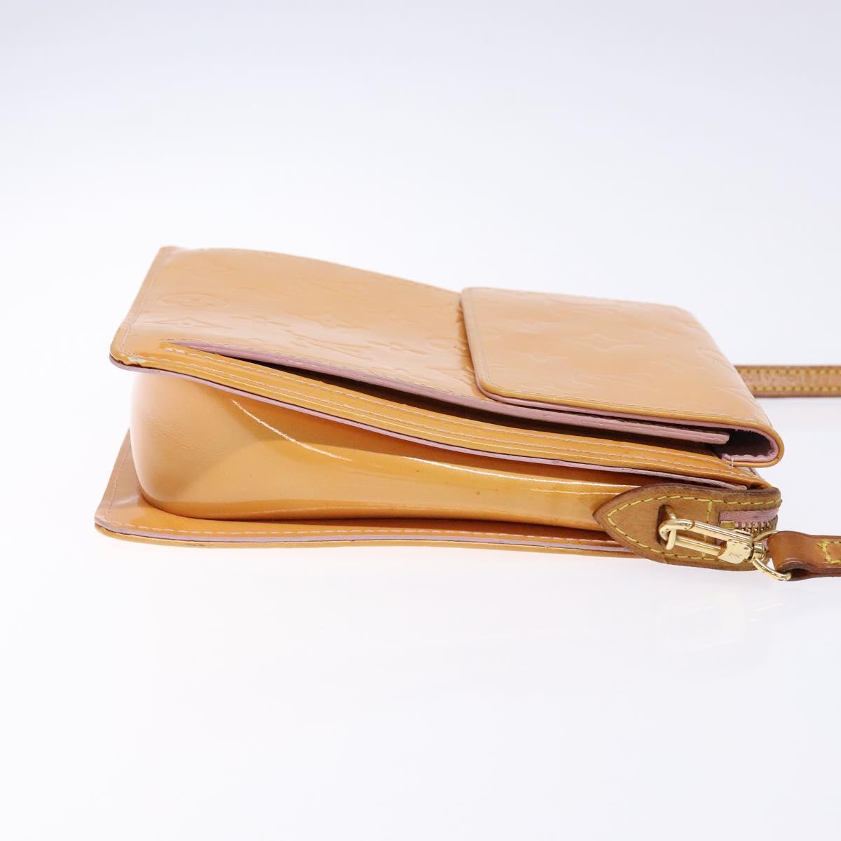 LOUIS VUITTON Vernis Motto Accessory Pouch Marshmallow Pink M91312 Auth BA5484