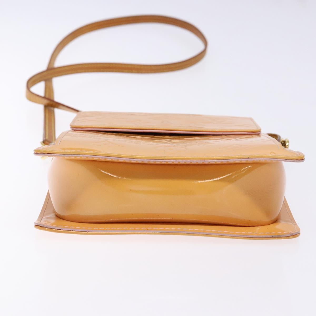 LOUIS VUITTON Vernis Motto Accessory Pouch Marshmallow Pink M91312 Auth BA5484