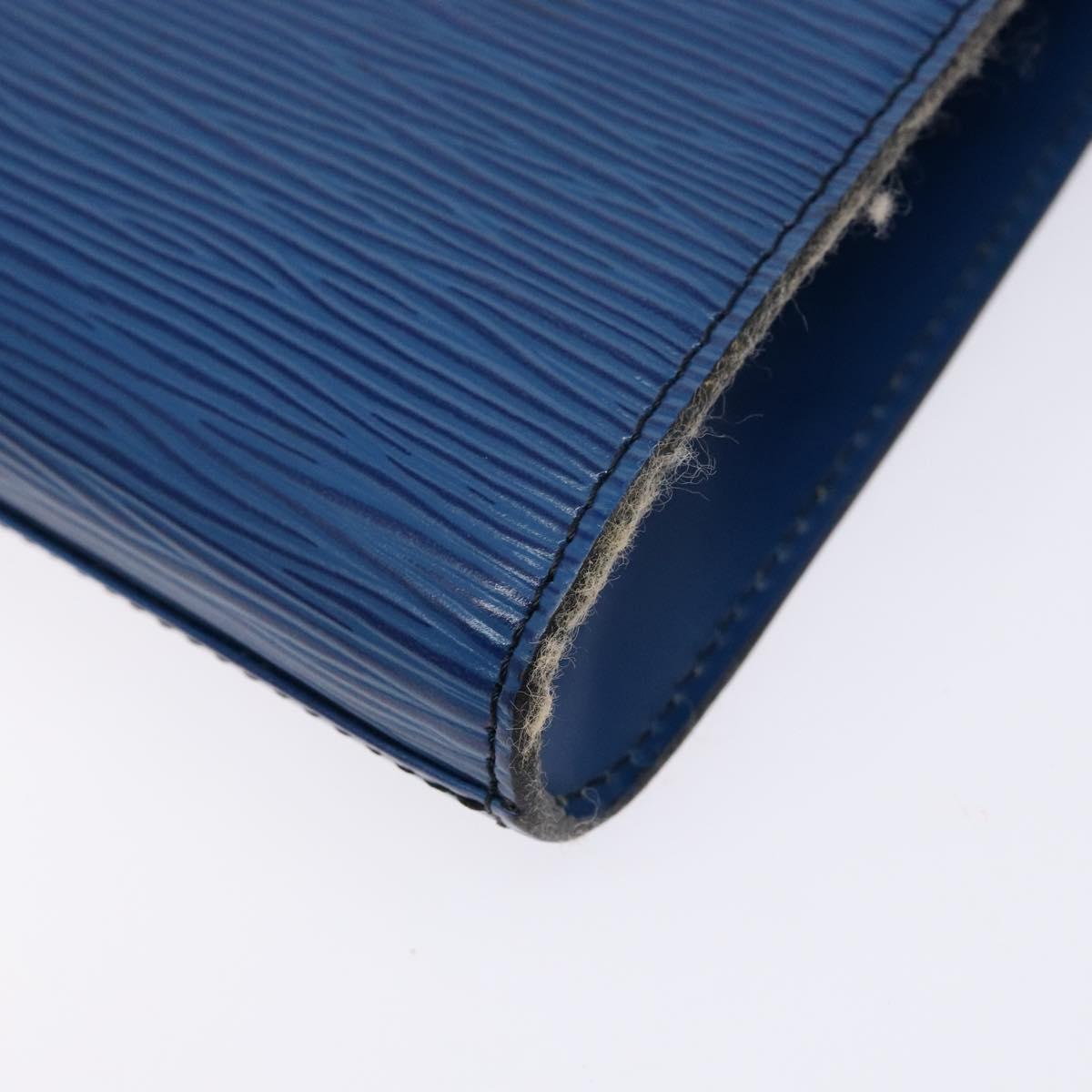 LOUIS VUITTON Epi Art Deco Clutch Bag Blue M52635 LV Auth BA5485