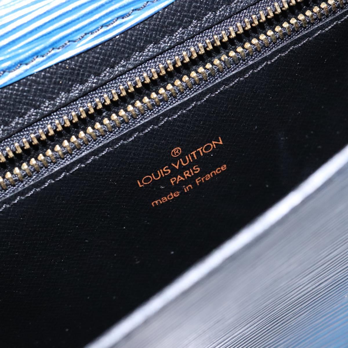 LOUIS VUITTON Epi Art Deco Clutch Bag Blue M52635 LV Auth BA5485