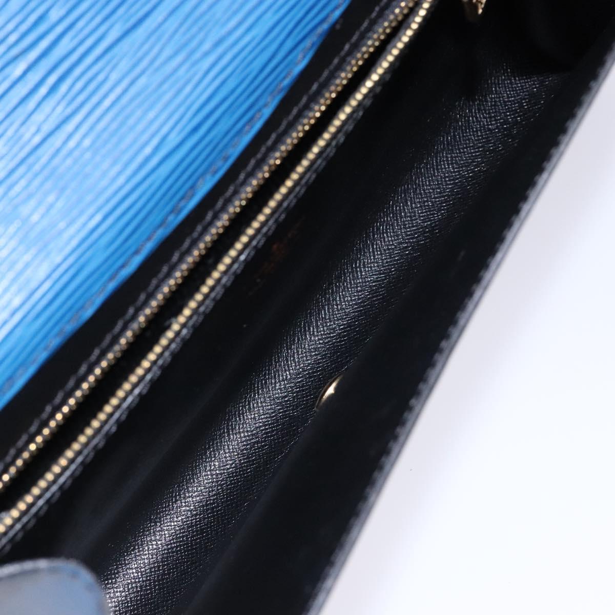 LOUIS VUITTON Epi Art Deco Clutch Bag Blue M52635 LV Auth BA5485