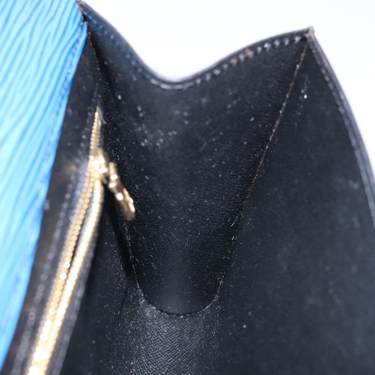 LOUIS VUITTON Epi Art Deco Clutch Bag Blue M52635 LV Auth BA5485