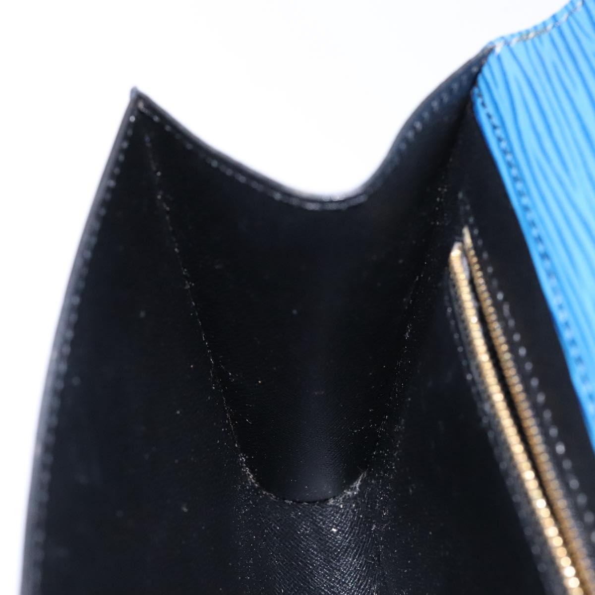 LOUIS VUITTON Epi Art Deco Clutch Bag Blue M52635 LV Auth BA5485