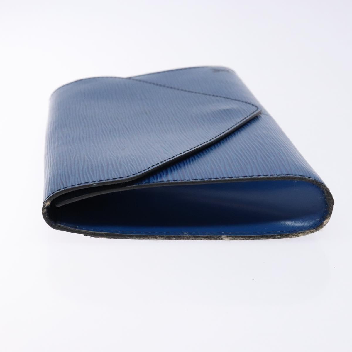 LOUIS VUITTON Epi Art Deco Clutch Bag Blue M52635 LV Auth BA5485