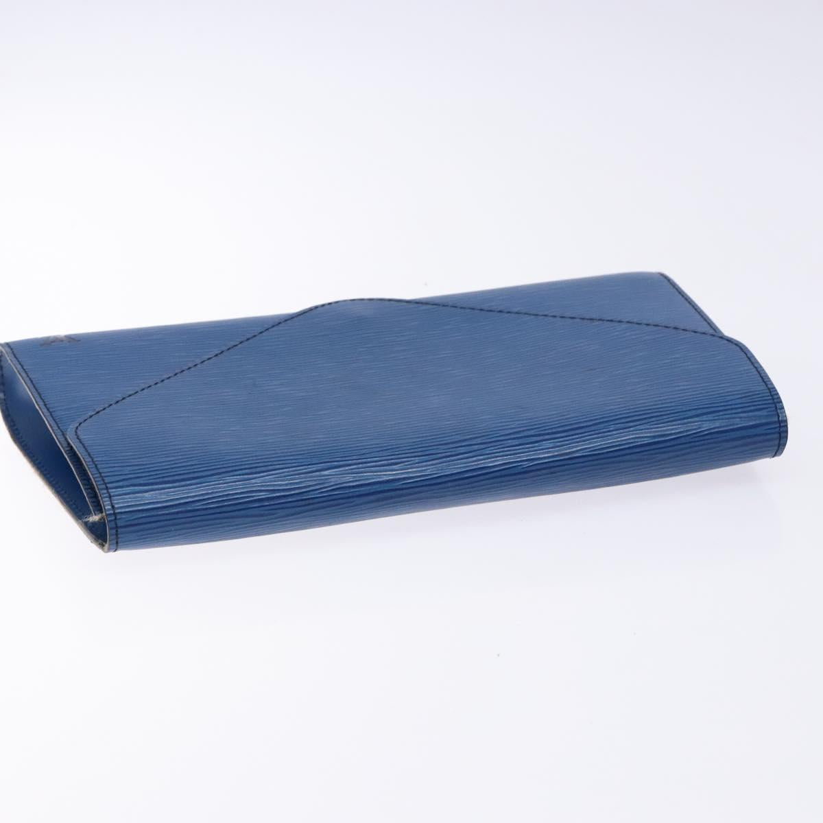 LOUIS VUITTON Epi Art Deco Clutch Bag Blue M52635 LV Auth BA5485
