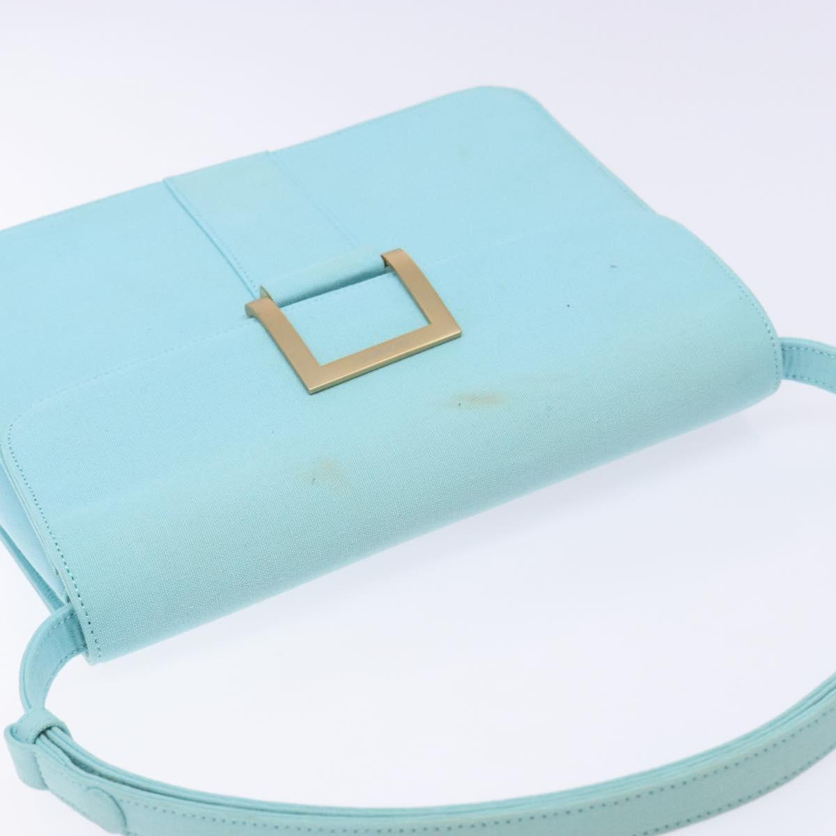 SAINT LAURENT Shoulder Bag Canvas Light Blue Auth BA5491