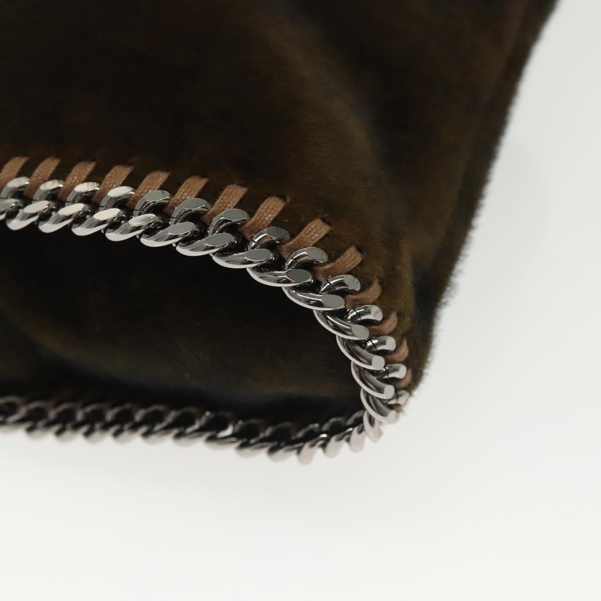 Stella MacCartney Falabella Chain Bag Fake Fur 2way Brown 371223 Auth BA5495