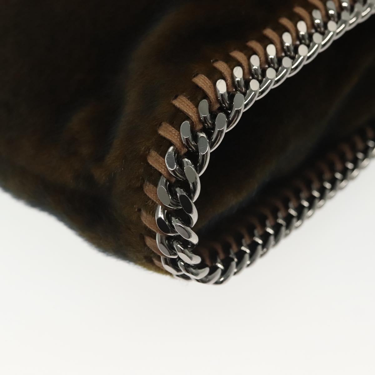 Stella MacCartney Falabella Chain Bag Fake Fur 2way Brown 371223 Auth BA5495