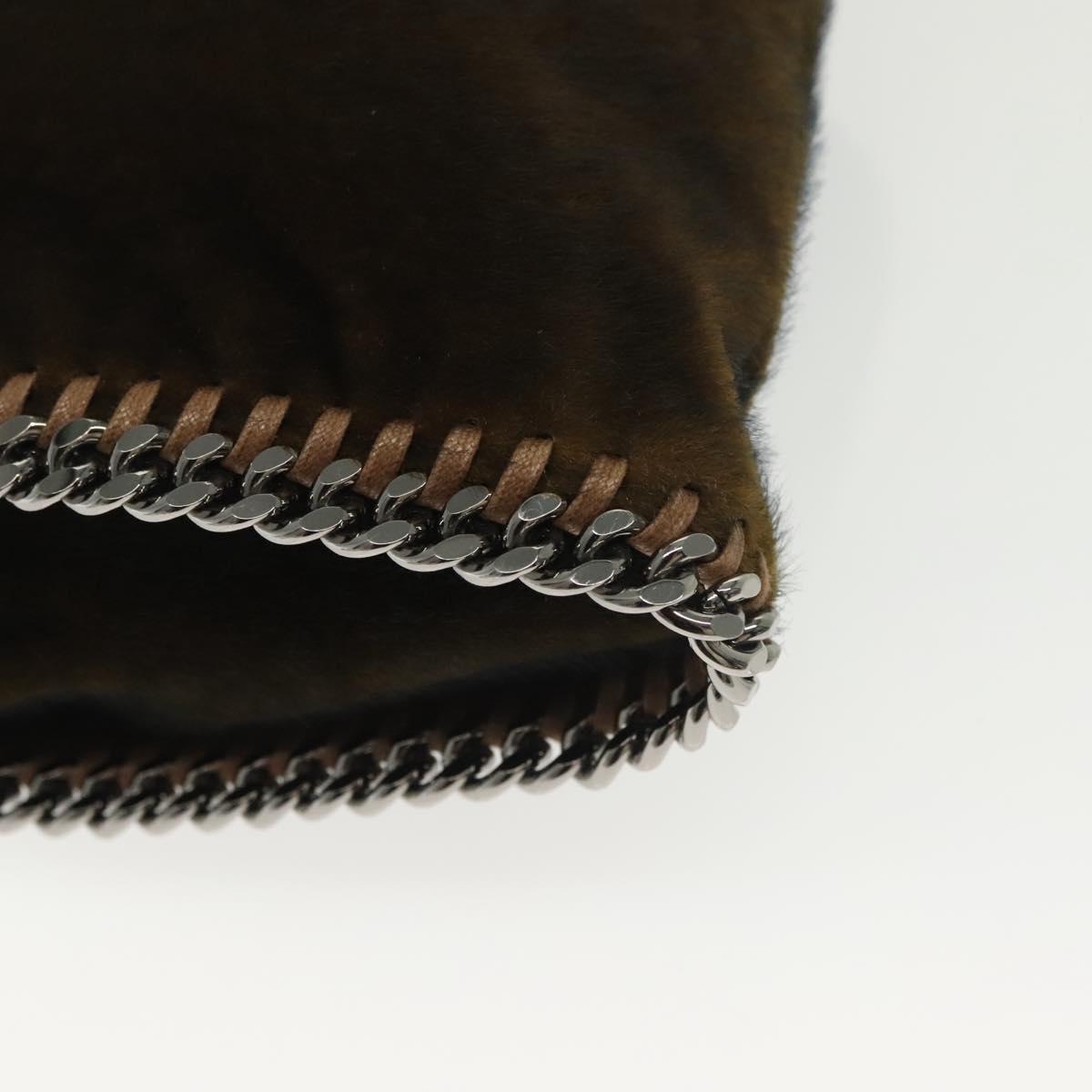 Stella MacCartney Falabella Chain Bag Fake Fur 2way Brown 371223 Auth BA5495