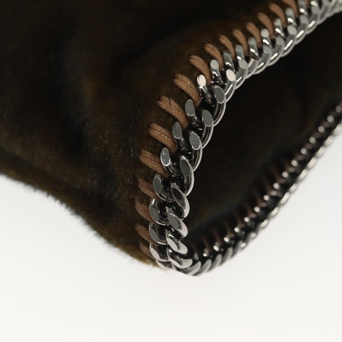 Stella MacCartney Falabella Chain Bag Fake Fur 2way Brown 371223 Auth BA5495