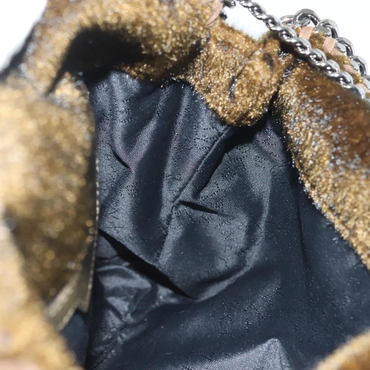 Stella MacCartney Falabella Chain Bag Fake Fur 2way Brown 371223 Auth BA5495
