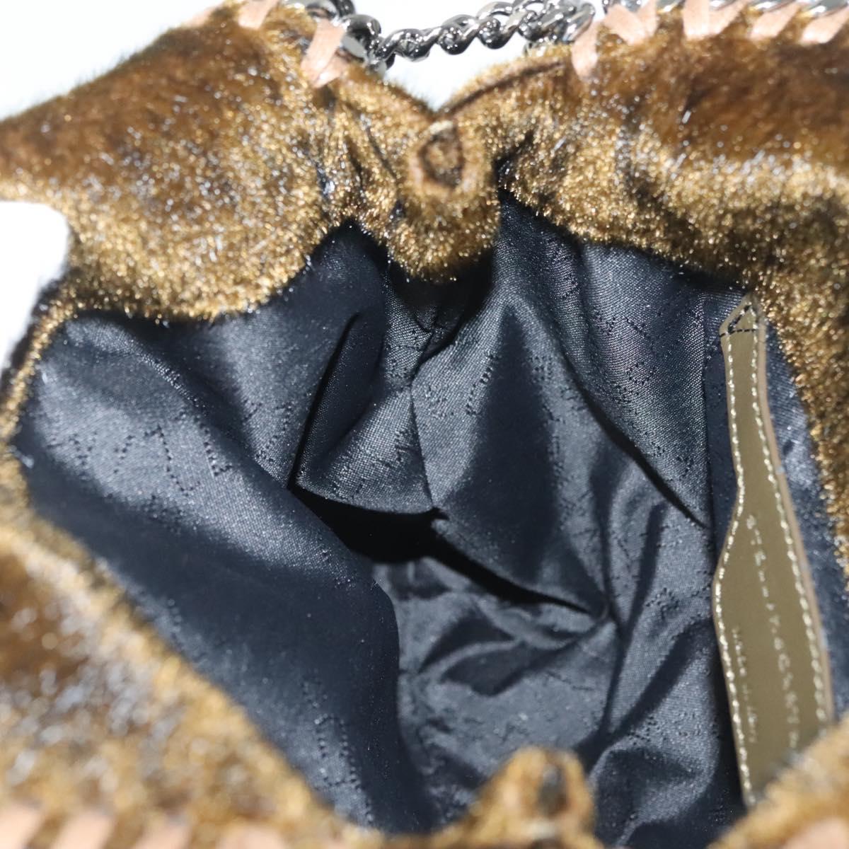 Stella MacCartney Falabella Chain Bag Fake Fur 2way Brown 371223 Auth BA5495