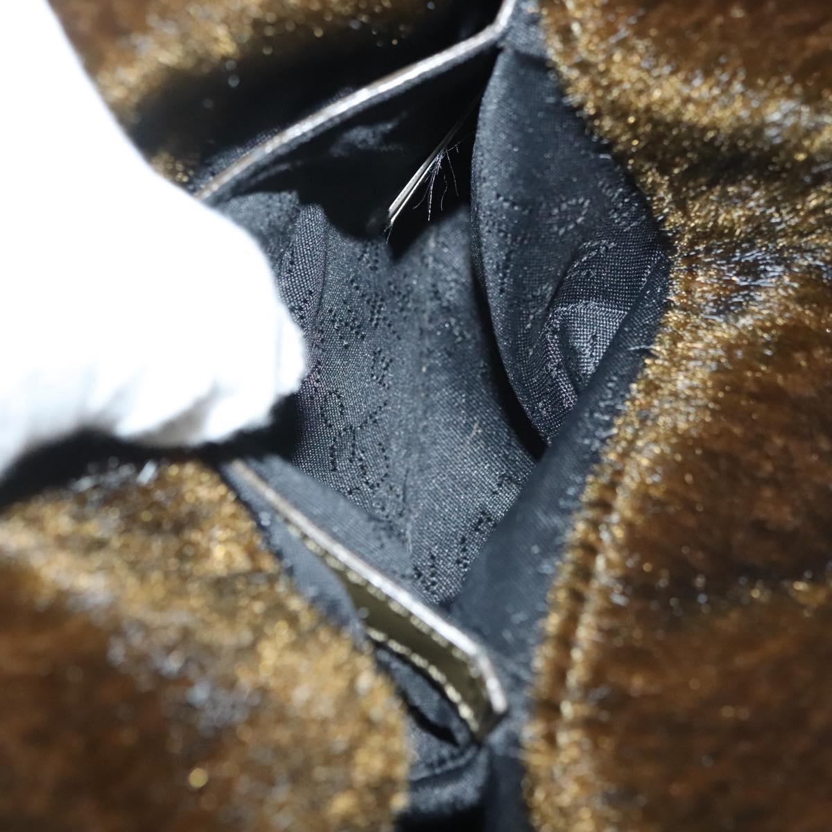 Stella MacCartney Falabella Chain Bag Fake Fur 2way Brown 371223 Auth BA5495