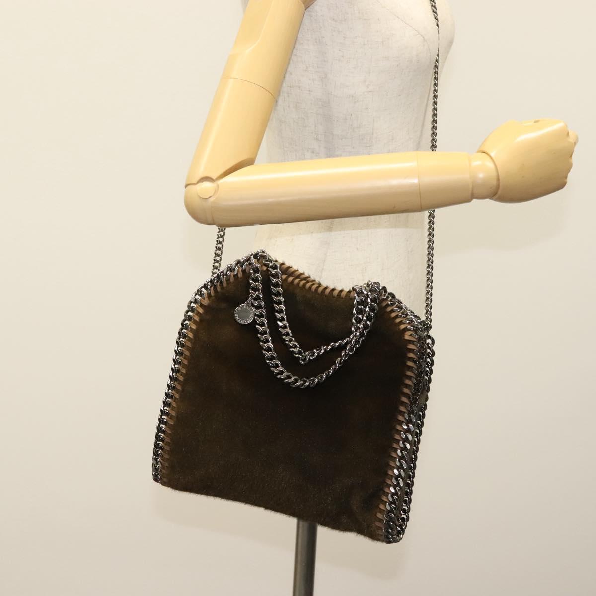 Stella MacCartney Falabella Chain Bag Fake Fur 2way Brown 371223 Auth BA5495