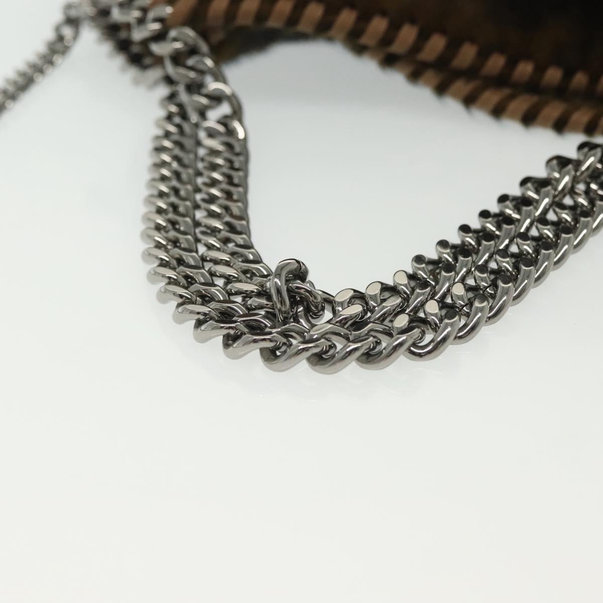 Stella MacCartney Falabella Chain Bag Fake Fur 2way Brown 371223 Auth BA5495