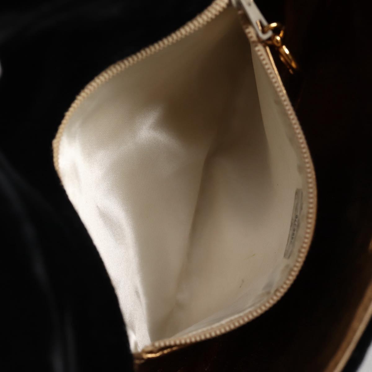 CHANEL Matelasse Waist bag Velor Black Gold CC Auth BA5501V
