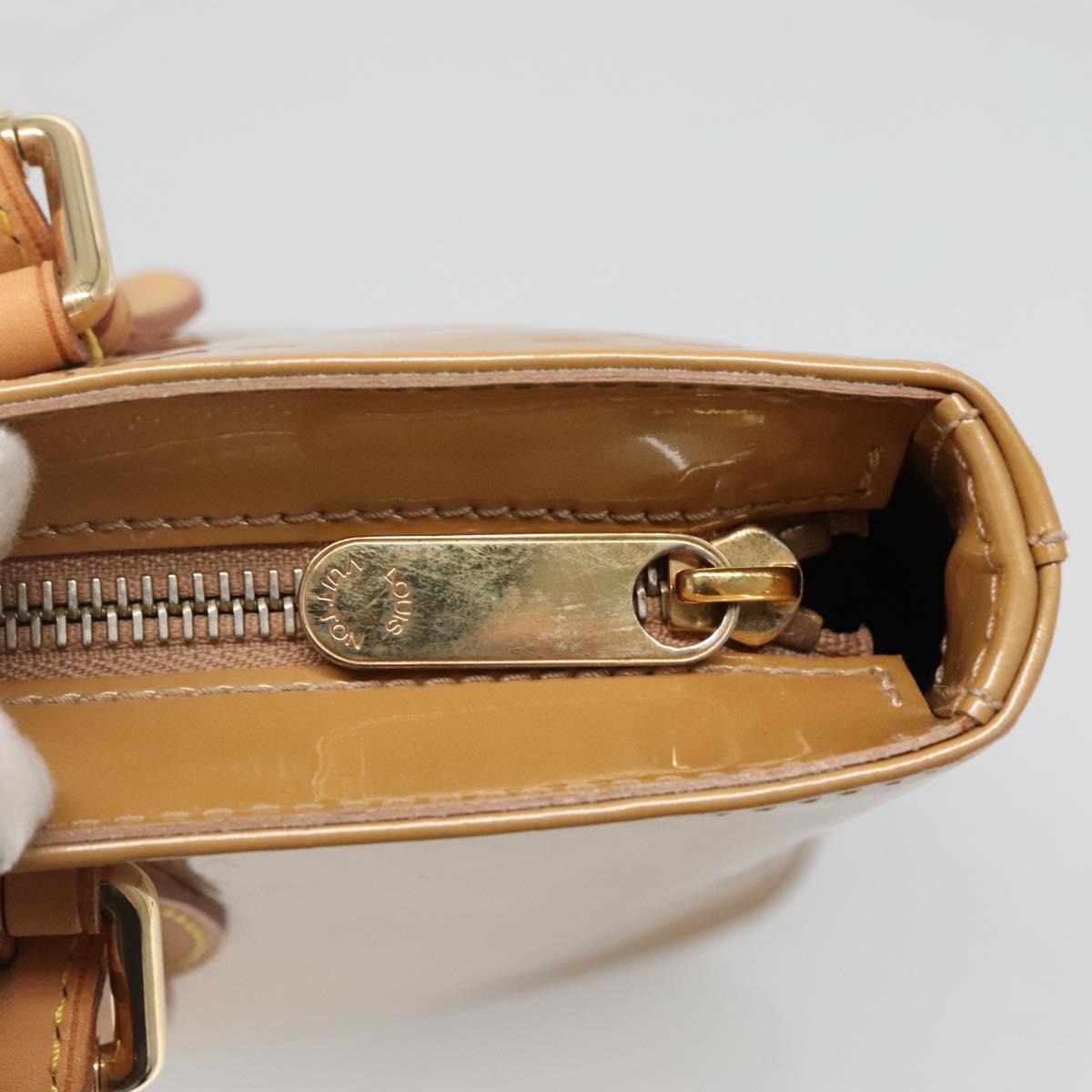 LOUIS VUITTON Monogram Vernis Brentwood Shoulder Bag Noisette M91511 Auth BA5515