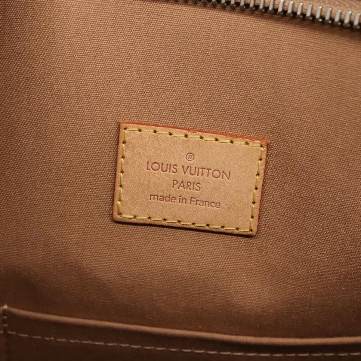 LOUIS VUITTON Monogram Vernis Brentwood Shoulder Bag Noisette M91511 Auth BA5515