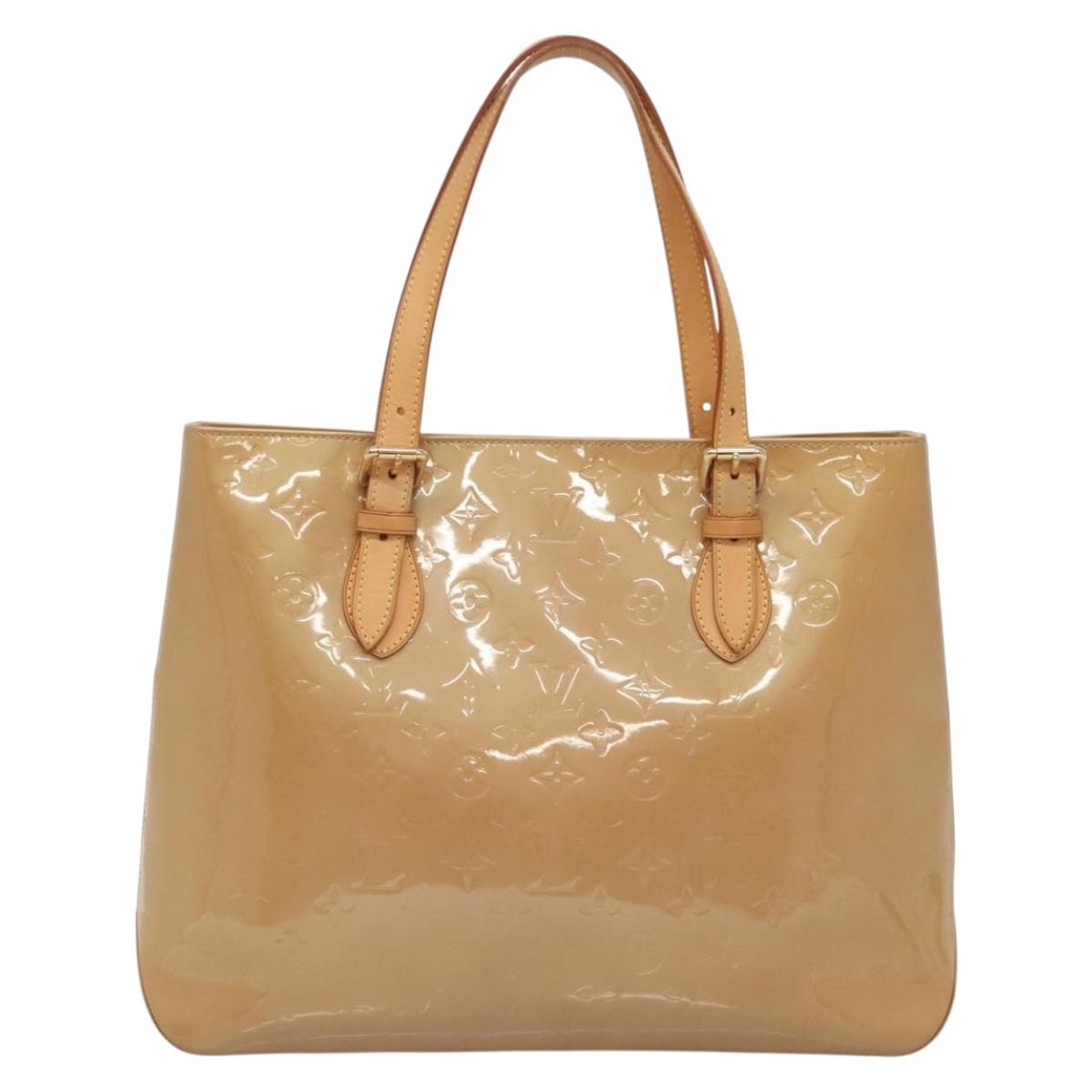 LOUIS VUITTON Monogram Vernis Brentwood Shoulder Bag Noisette M91511 Auth BA5515