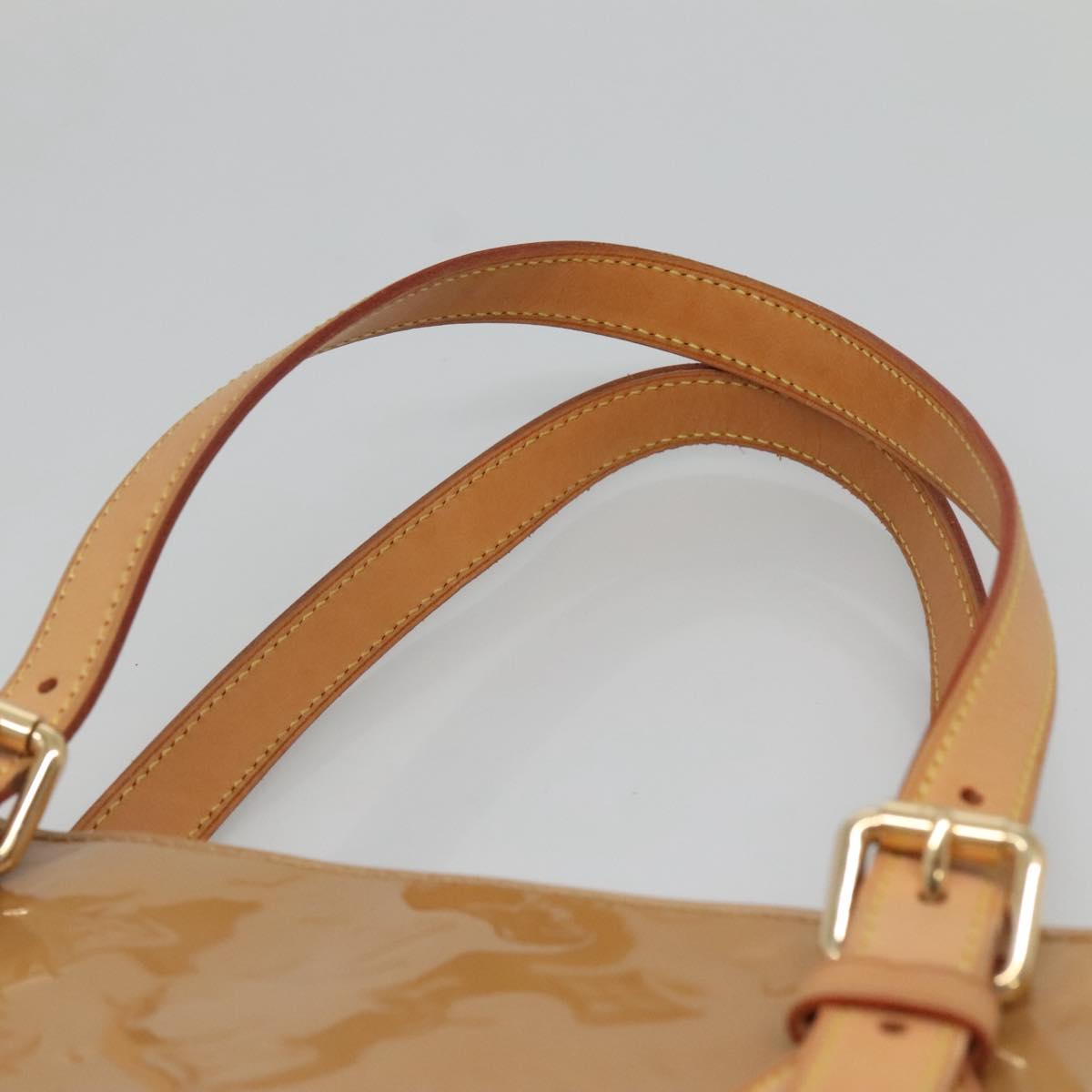 LOUIS VUITTON Monogram Vernis Brentwood Shoulder Bag Noisette M91511 Auth BA5515