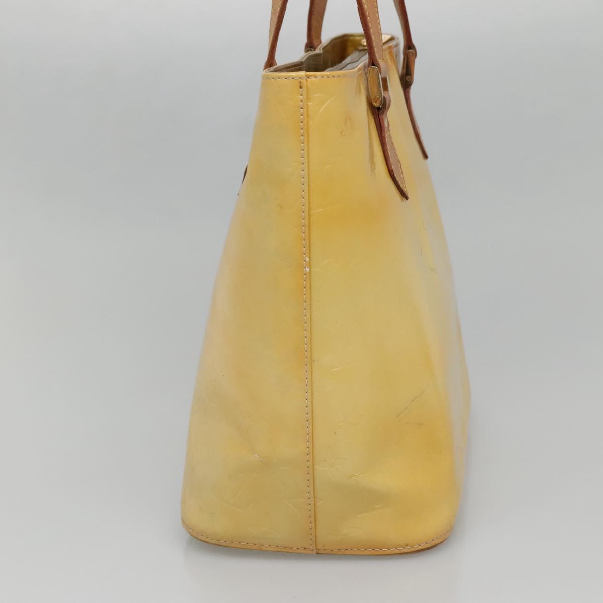 LOUIS VUITTON Monogram Vernis Houston Hand Bag Gris M91053 LV Auth BA5516
