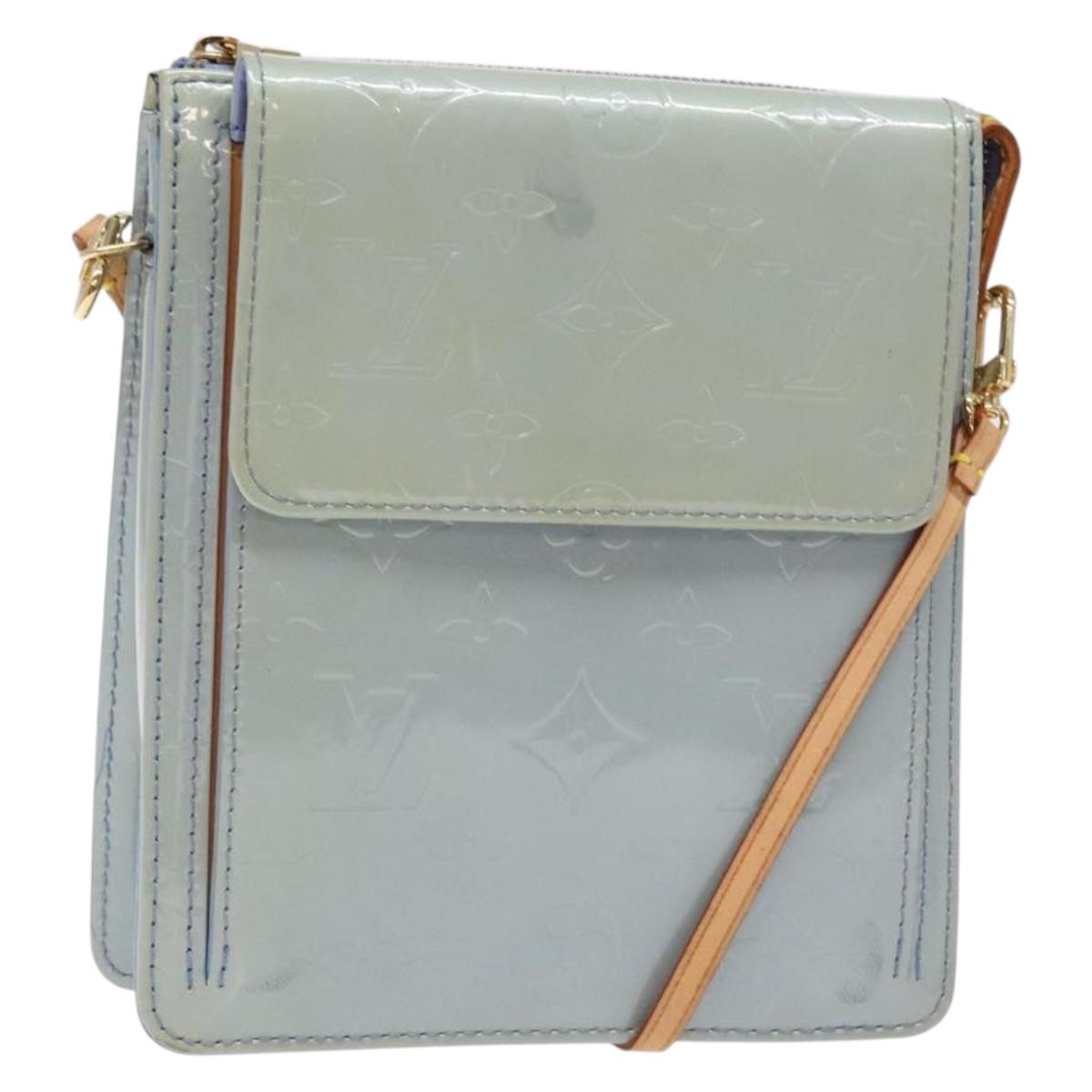LOUIS VUITTON Monogram Vernis Motto Pouch Lavande M91224 LV Auth BA5520