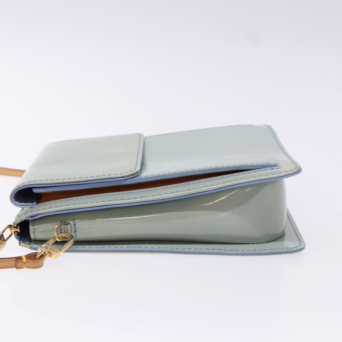 LOUIS VUITTON Monogram Vernis Motto Pouch Lavande M91224 LV Auth BA5520