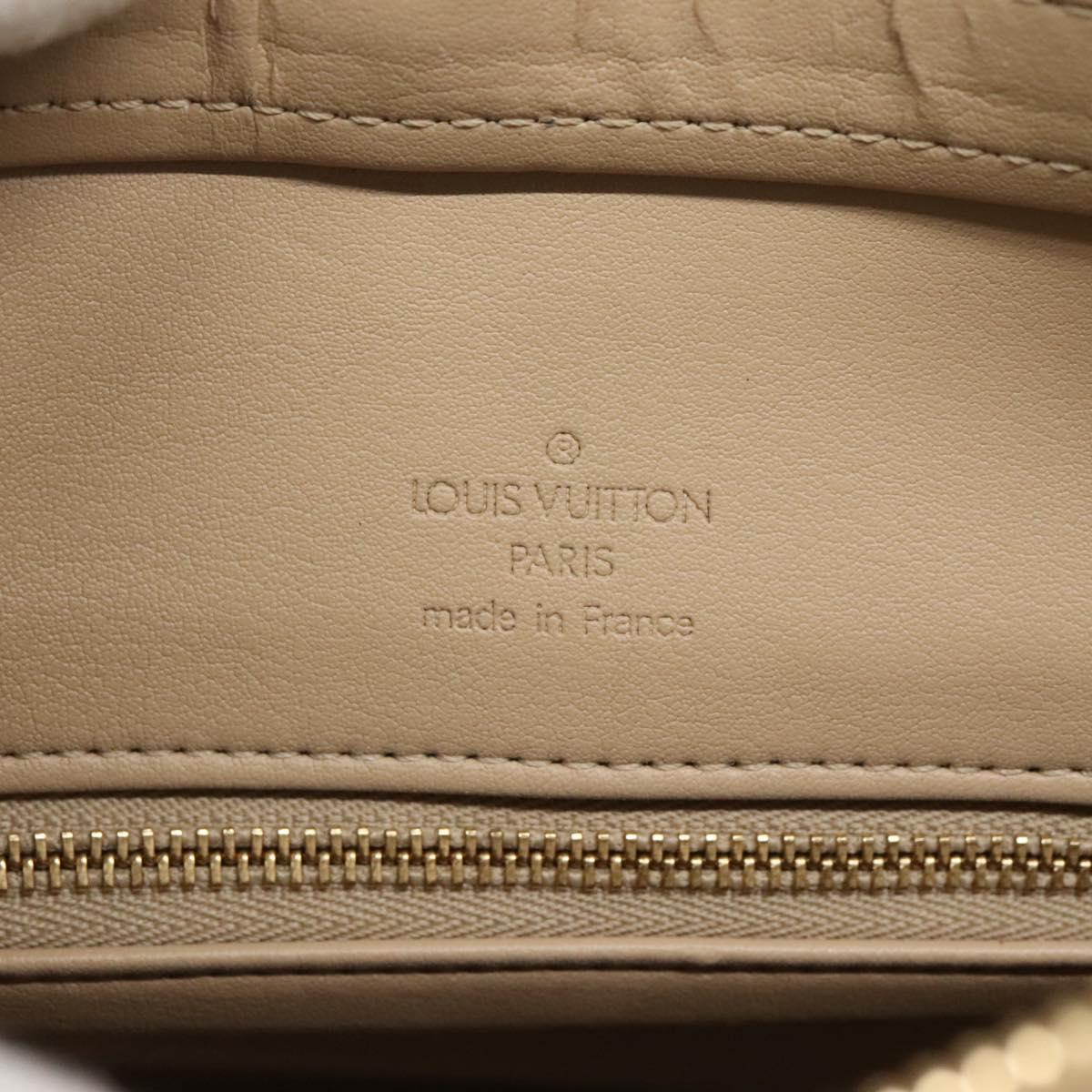 LOUIS VUITTON Monogram Vernis Houston Hand Bag Beige M91004 LV Auth BA5537