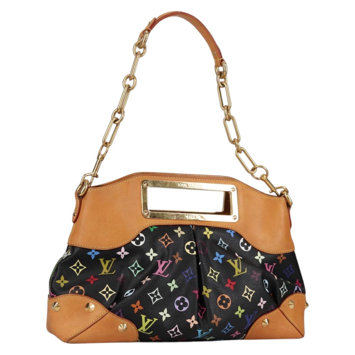 LOUIS VUITTON Monogram Multicolor Judy MM Bag 2Way Black M40256 Auth BA5540A