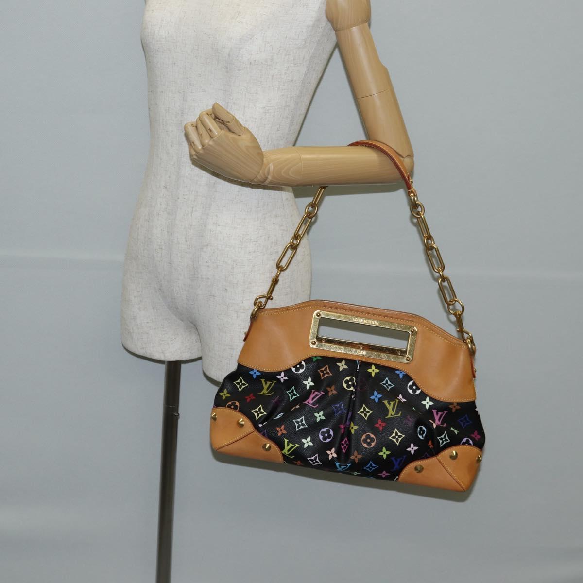 LOUIS VUITTON Monogram Multicolor Judy MM Bag 2Way Black M40256 Auth BA5540A