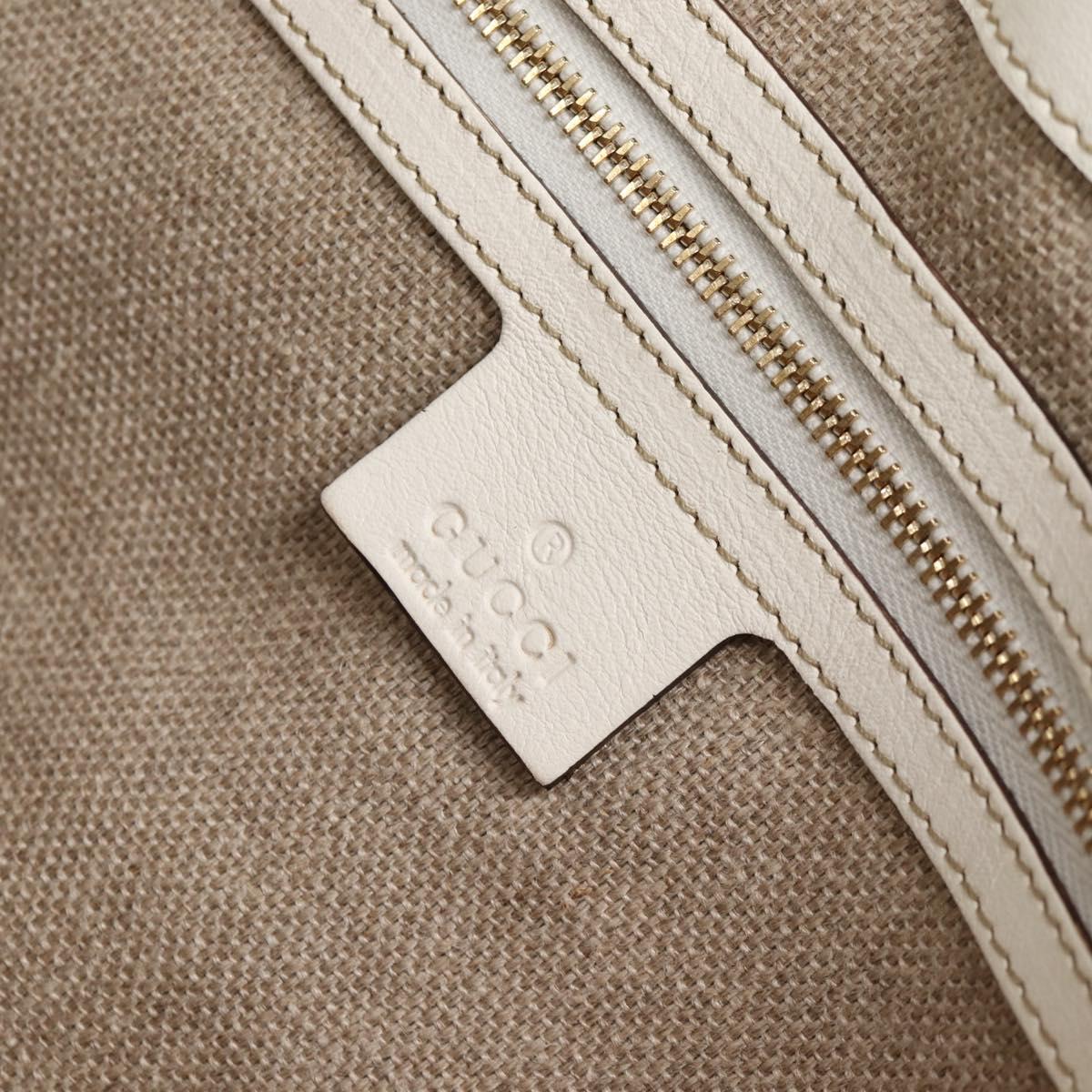 GUCCI GG Canvas Tote Bag Beige Gold 153033 Auth BA5552V