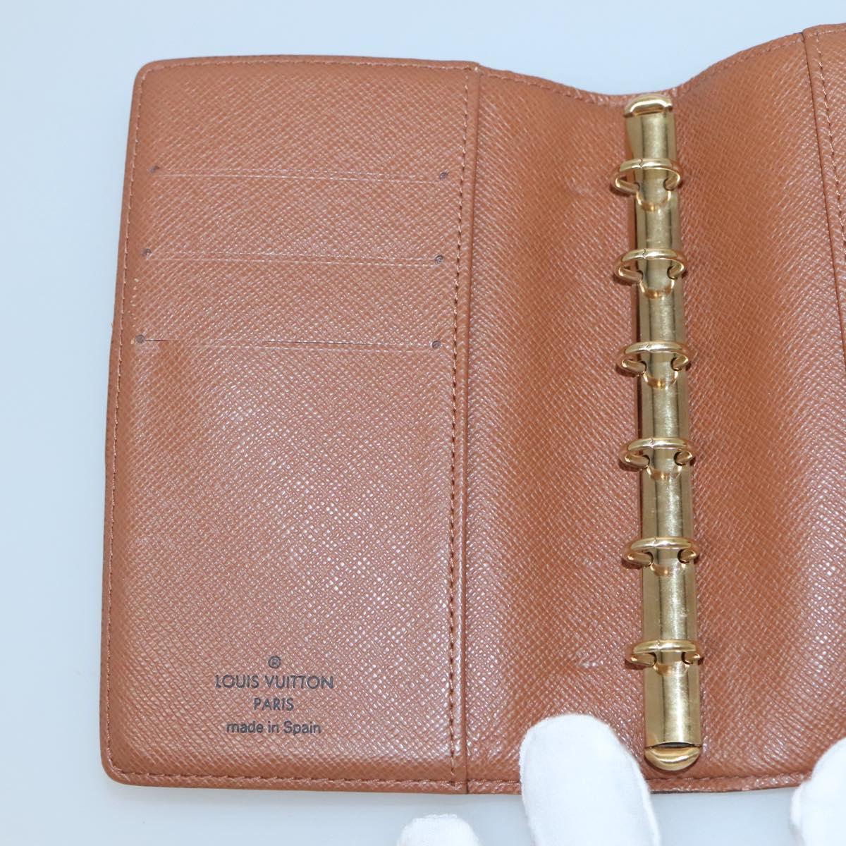 LOUIS VUITTON Monogram Agenda PM Day Planner Cover R20005 LV Auth BA5574