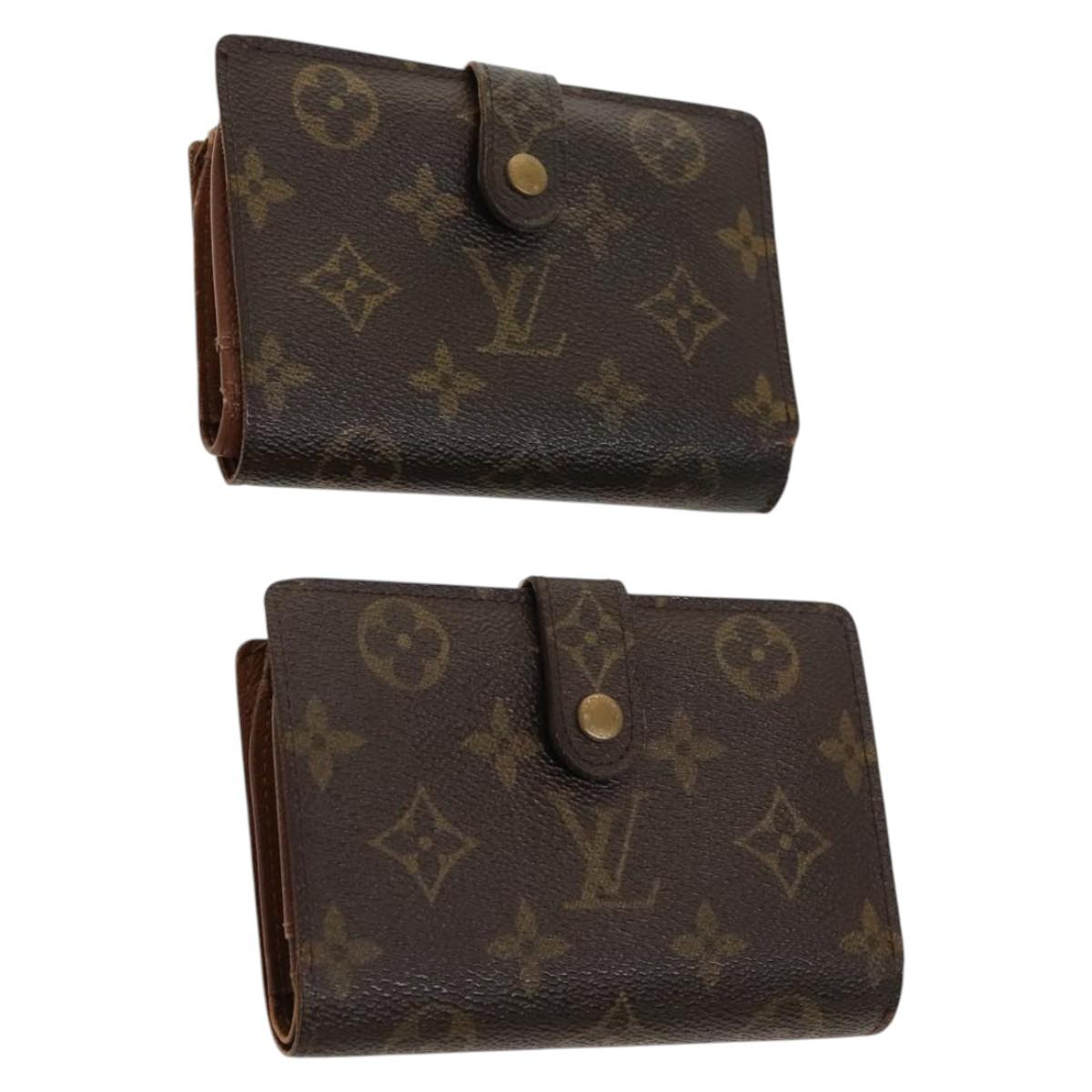 LOUIS VUITTON Monogram Portefeuille Viennois Bifold Wallet 2Set LV Auth BA5575