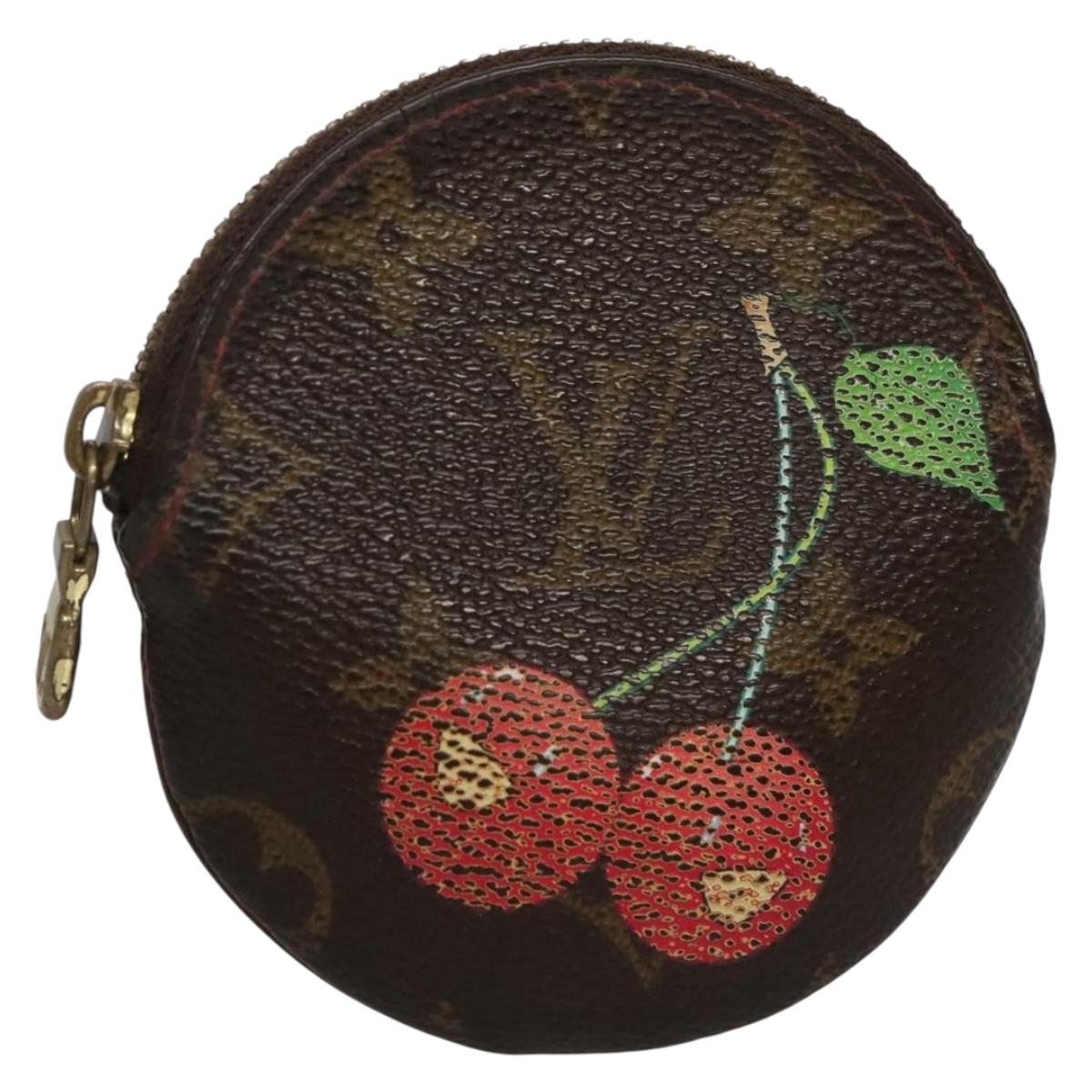 LOUIS VUITTON Monogram Cherry Porte Monnaie Ron Coin Purse M95043 Auth BA5581