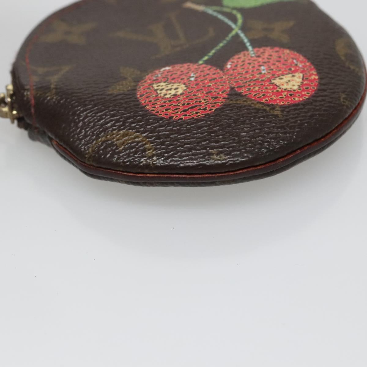 LOUIS VUITTON Monogram Cherry Porte Monnaie Ron Coin Purse M95043 Auth BA5581
