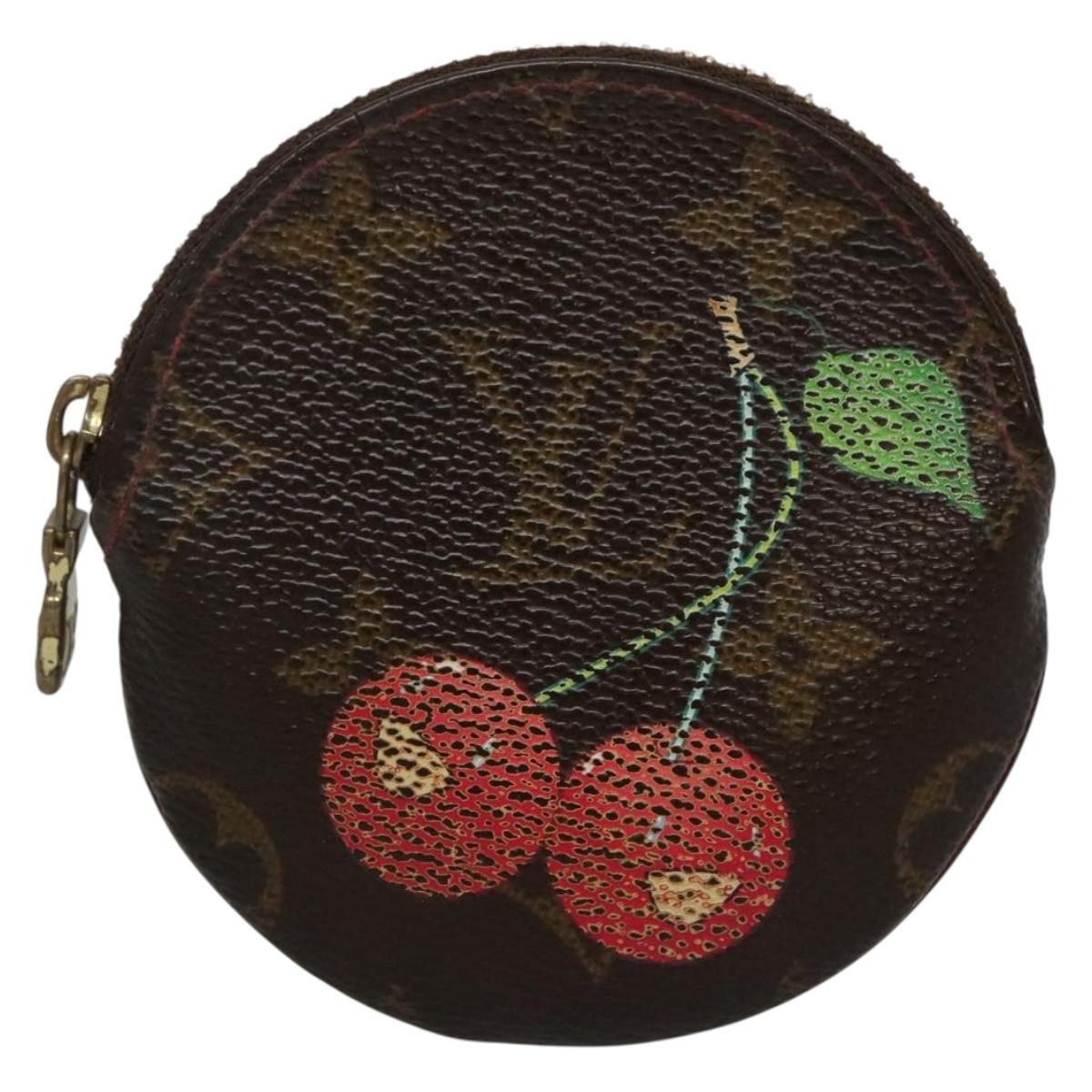 LOUIS VUITTON Monogram Cherry Porte Monnaie Ron Coin Purse M95043 Auth BA5581