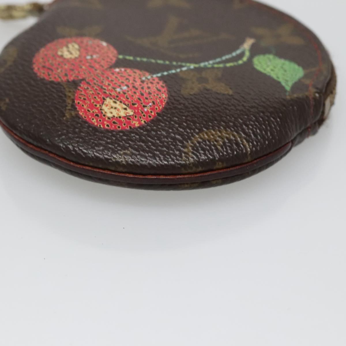 LOUIS VUITTON Monogram Cherry Porte Monnaie Ron Coin Purse M95043 Auth BA5581