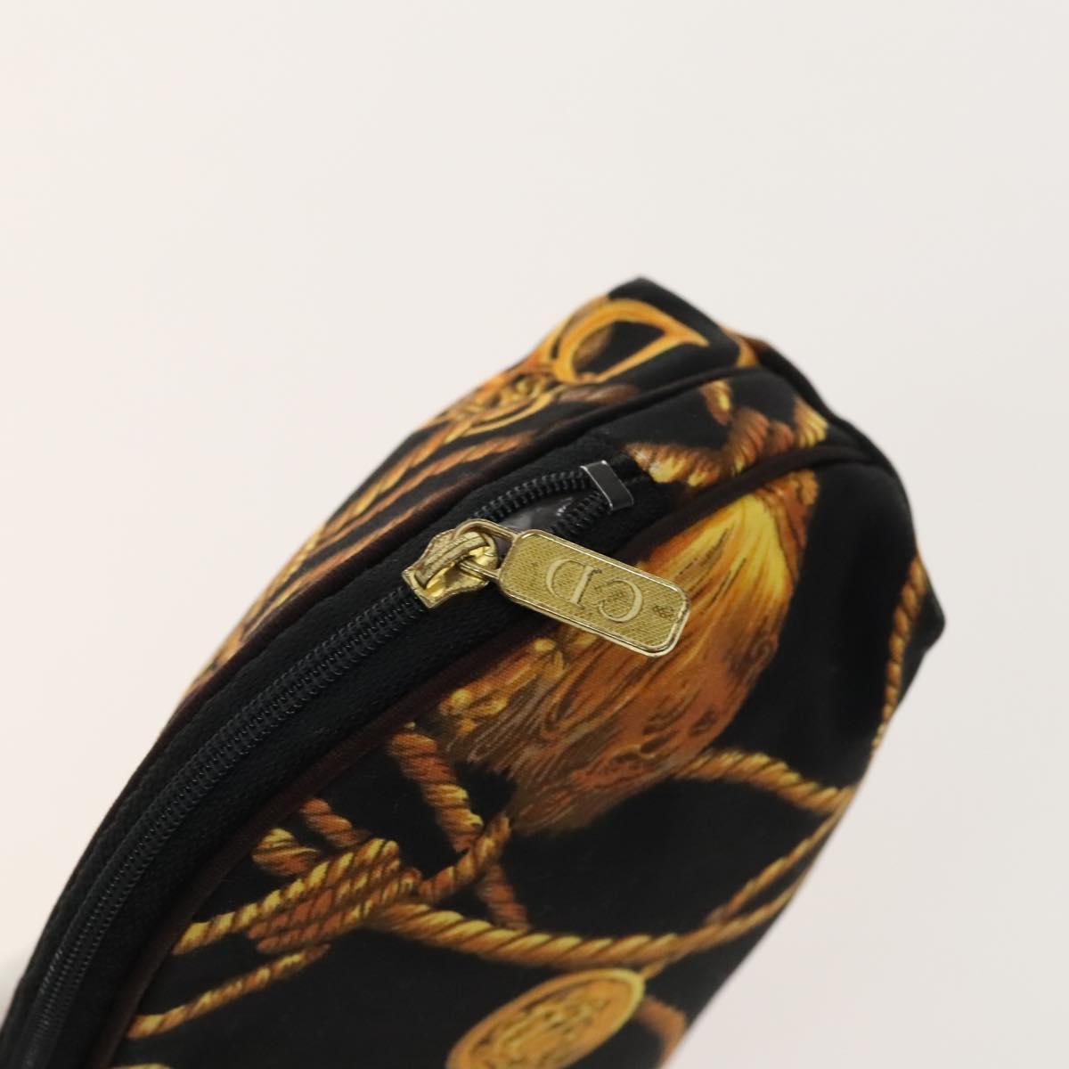 Christian Dior Saint Laurent Scarf Pouch Silk 2Set Multicolor Auth BA5586