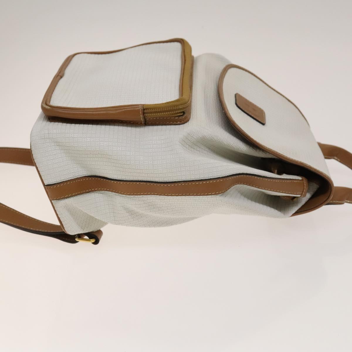 BALLY Ferragamo Shoulder Bag PVC Leather 2Set White Black Auth BA5590