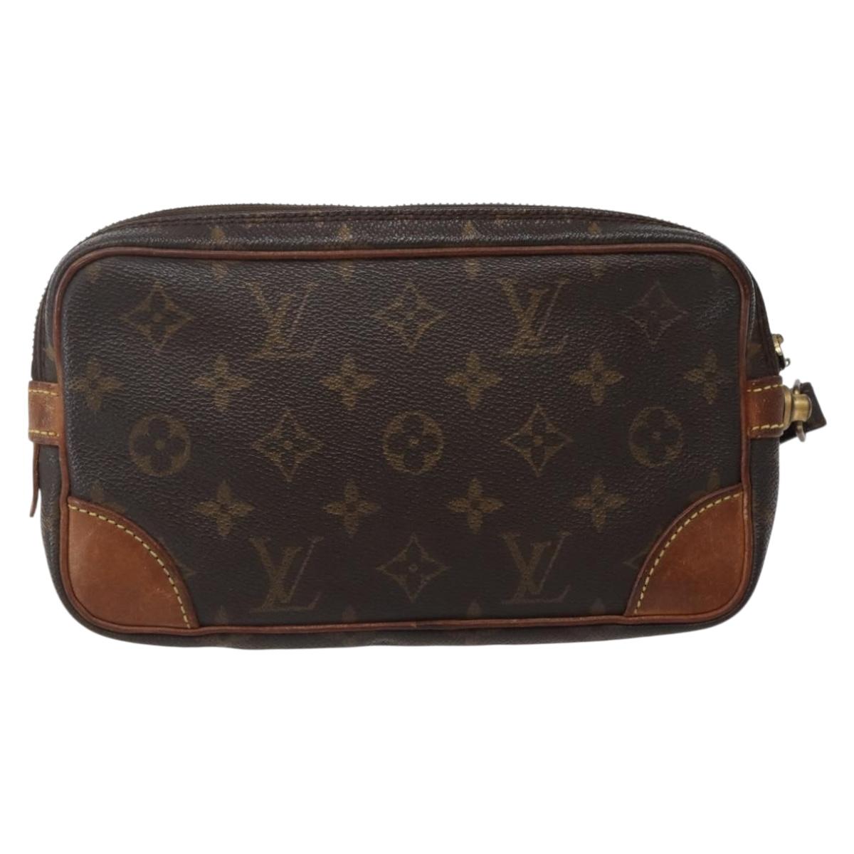 LOUIS VUITTON Monogram Marly Dragonne PM Clutch Bag M51827 LV Auth BA5621