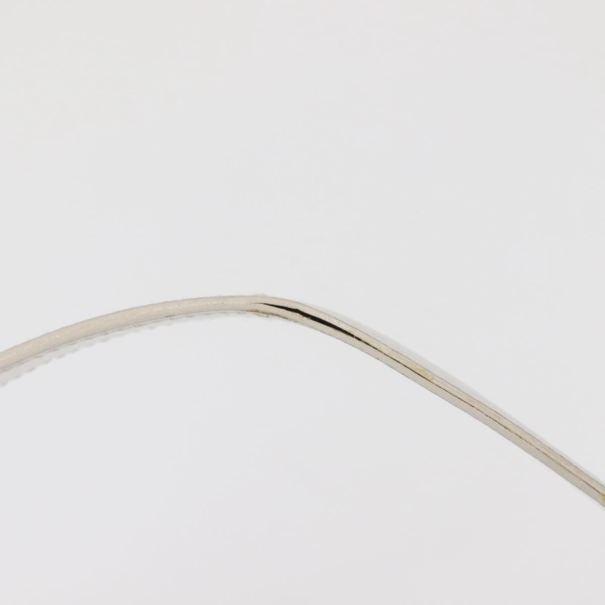 GUCCI Shoulder Bag Leather White Silver 001 1998 1767 Auth BA5637