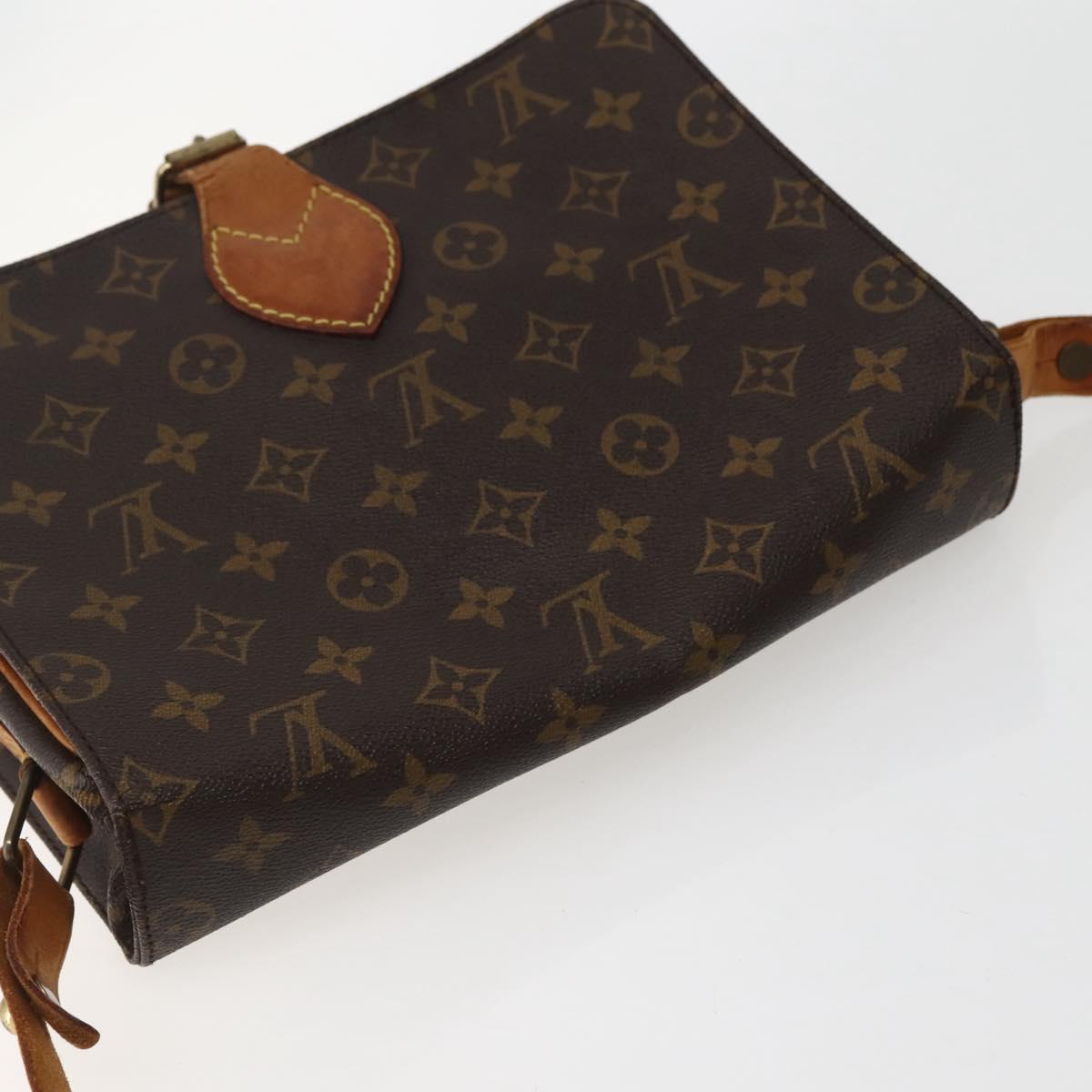 LOUIS VUITTON Monogram Cartouchiere GM Shoulder Bag M51252 LV Auth BA5644
