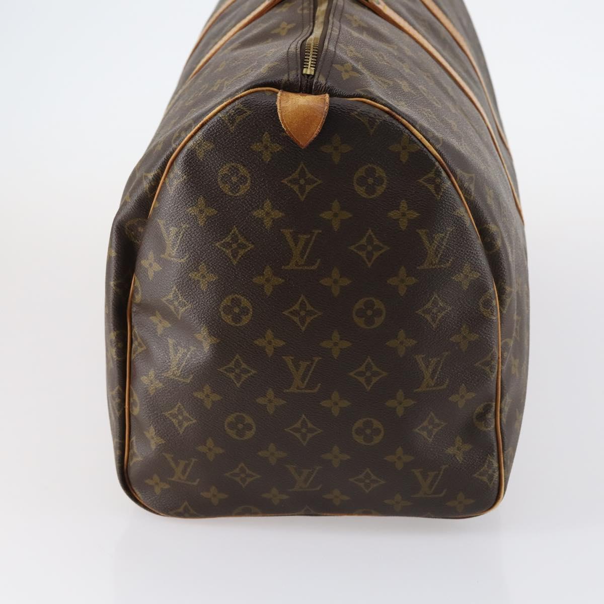 LOUIS VUITTON Monogram Keepall 55 Boston Bag M41424 LV Auth BA5651