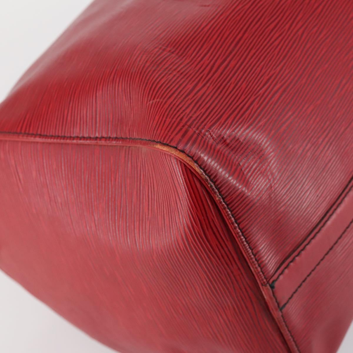 LOUIS VUITTON Epi Keepall 45 Boston Bag Red M42977 LV Auth BA5659