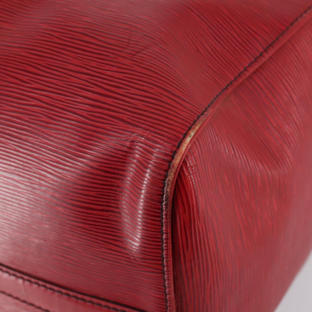 LOUIS VUITTON Epi Keepall 45 Boston Bag Red M42977 LV Auth BA5659