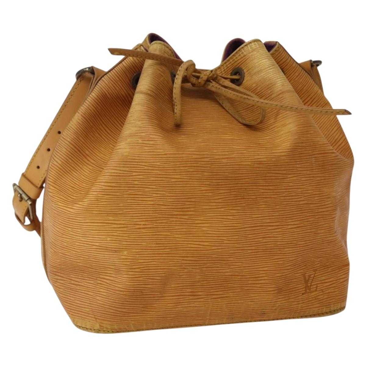 LOUIS VUITTON Epi Petit Noe Shoulder Bag Yellow M44109 LV Auth BA5660