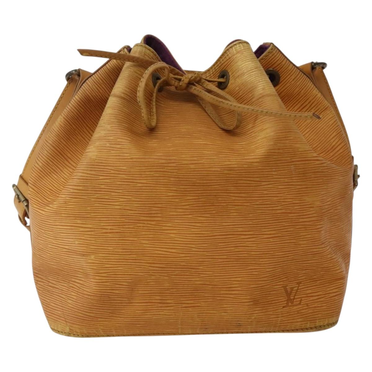 LOUIS VUITTON Epi Petit Noe Shoulder Bag Yellow M44109 LV Auth BA5660