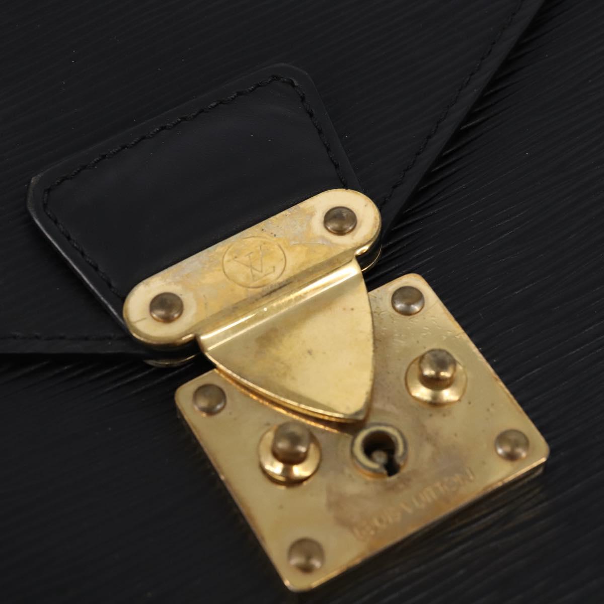 LOUIS VUITTON Epi Serviette Conseiller Business Bag Black M54422 LV Auth BA5667