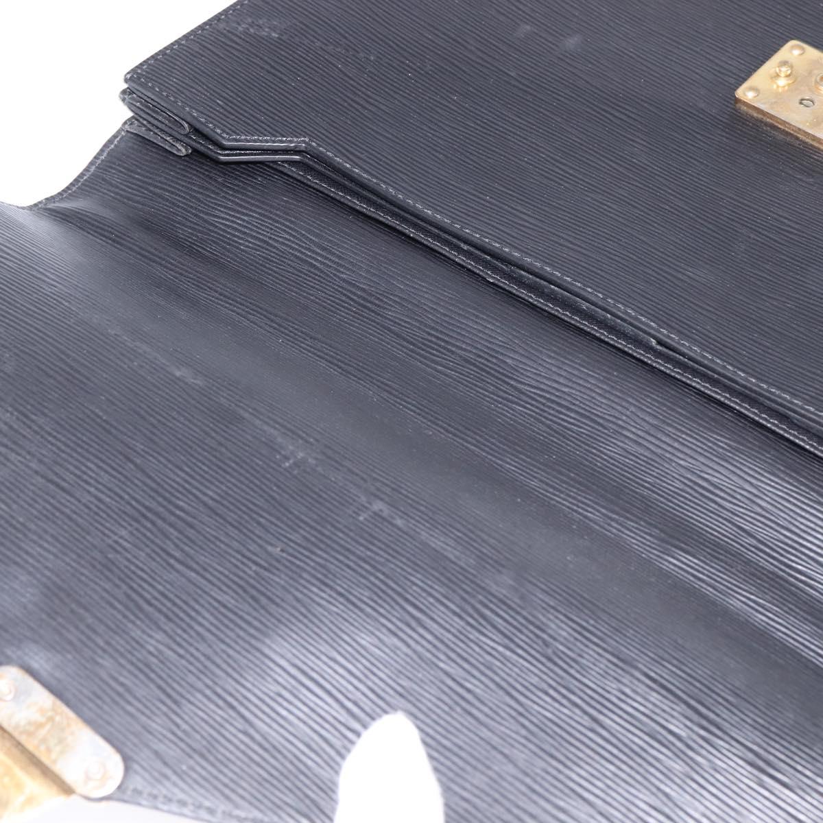 LOUIS VUITTON Epi Serviette Conseiller Business Bag Black M54422 LV Auth BA5667